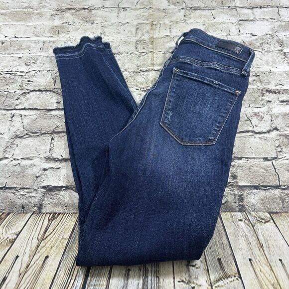 Abercrombie & Fitch Jeans Womens 0R/25‎ Blue Simone High-rise Ankle Distressed - Picture 11 of 14